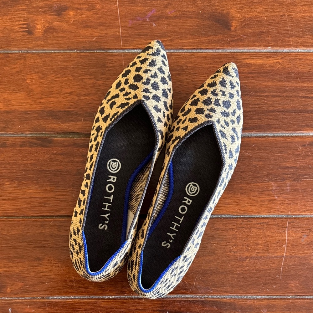 Rothy's Retired The Point Leopard Print Flats